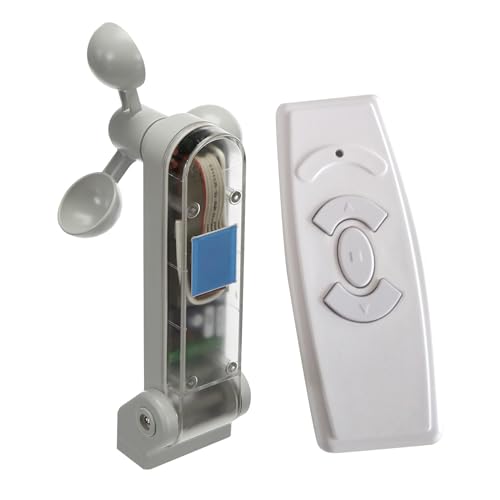 TENDEEVOLUTION Markisensteuerung Wind Sonne Regen mit Windmesser, Regensensor und Fernbedienung, Markise mit Motor und Sonnensensor (Regen und Windsensor) von TENDEEVOLUTION