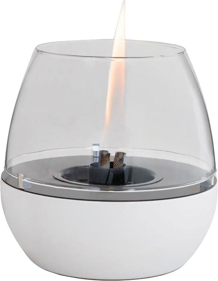 TENDERFLAME Tischfeuer Tulpe, 3-fach Docht, Porzellansockel und Glasring von TENDERFLAME