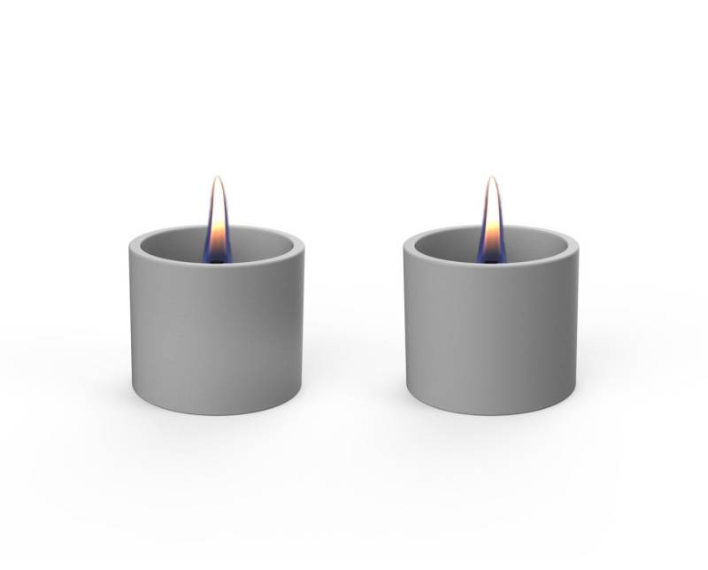 TENDERFLAME Tischfeuer breeze 8 grey keramik duopack 2er set von TENDERFLAME