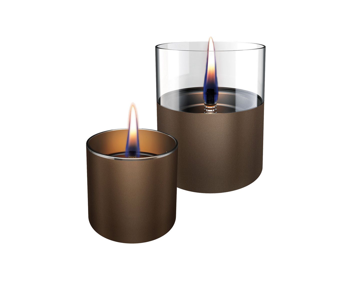TENDERFLAME Tischfeuer lilly 8 und lilly 10 chocolate duopack 2er set von TENDERFLAME