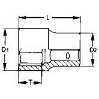 Glas, 1/2, bihex, 9mm Tengtools M120509-C von TENGTOOLS