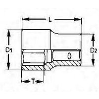 Glas, 1/2, bihex, Zoll, 3/4 Tengtools M120124-C von TENGTOOLS