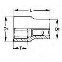 Glas, 3/4, Sechskant, 27mm Tengtools M3405276-C 36200509 von TENGTOOLS