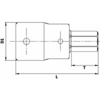 6-Kant-Stecknuss mit 3/4'-Schaft 17 mm von TENGTOOLS