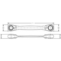 Tengtools - Ratschenschlüssel, 16/17-18/19mm 60051619RX 231410200 Tengtools - Ratschenschlüssel, 16/17-18/19mm 60051619RX 231410200 von TENGTOOLS