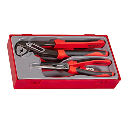 TengTools™ Schweden, kombinierbarer Zangensatz, robuste Kombizange, Flachrundzange mit Schneide, Seitenschneider und Wasserpumpenzange, 4-teilig von Teng Tools