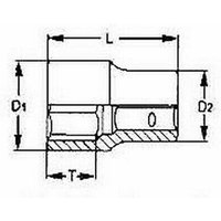 Tengtools - 178001004 Hexagonal Extractor Vas 3/8 ST38316 16mm von TENGTOOLS