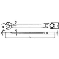 Tengtools - tegtools 131891202 Combinada Key artikuliertes Carraca 19mm 600519rf von TENGTOOLS