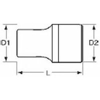 TX-E-Stecknuss mit 1/4'-Schaft E5(TX20) von TENGTOOLS