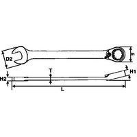 Clé mixte à cliquet réversible, 8mm Tengtools 600508R Clé mixte à cliquet réversible, 8mm Tengtools 600508R von TENGTOOLS