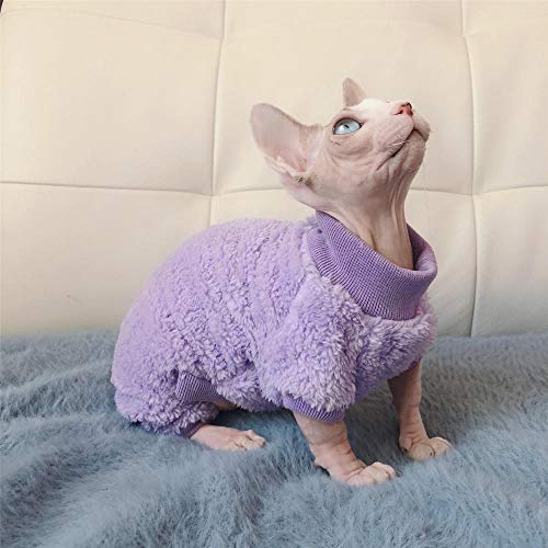 TENGTUD Sphynx Kleidung für Katzen, ohne Haare, aus Plüsch von TENGTUD