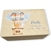 Erinnerungskiste Baby Mit Namen "Heißluftballon" Geburtsdatum Erinnerungsbox Für Kinder Erinnerungskiste Baby Mit Namen "Heißluftballon" Geburtsdatum Erinnerungsbox Für Kinder von TENII