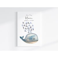 Fingerabdruck Gästebuch Auf Keilrahmen Personalisiert "Wal3" Leinwand Fingerabdruck Gästebuch Auf Keilrahmen Personalisiert "Wal3" Leinwand von TENII