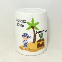 Spardose "Schatzkiste" Personalisiert Mit Namen von TENII