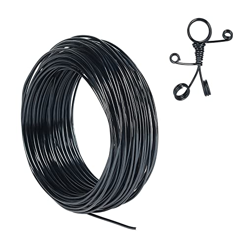 Tenn Well Basteldrah 2mm, 31M Dicker Draht Biegsamer Draht zum Basteln Schmuckherstellung Bindedraht Modellierdraht DIY-Skulpturen, Bonsai-Bäume (Schwarz) von Tenn Well