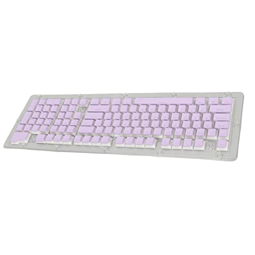 Tastatur-Tastenkappen, Transparente PBT-Tastenkappen 130 Tasten FüR Mechanische Tastatur (Lila) von TENP