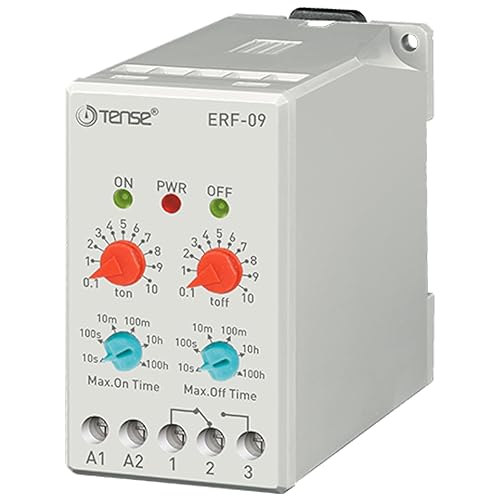 Tense ERF-09 Multifunktions-Blinkrelais - Zeitbereich: 0,1s - 100h - Nennspannung 160-260 V AC von TENSE
