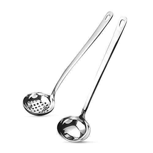 Edelstahl Kochlöffel, 2er-Satz mit Schöpfkelle und Schaumlöffel, 18/8 Kochlöffel für die Küche Edelstahl Kochlöffel, 2er-Satz mit Schöpfkelle und Schaumlöffel, 18/8 Kochlöffel für die Küche von TENTA KITCHEN
