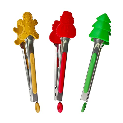 3 STÜCKE Weihnachten Silikon Mini Zange, 7 Zoll Zange im Weihnachtsstil, Kleine Kinder Bunte Zange zum Servieren von Speisen, Eiswürfeln, Früchten, Zucker usw. 3 STÜCKE Weihnachten Silikon Mini Zange, 7 Zoll Zange im Weihnachtsstil, Kleine Kinder Bunte Zange zum Servieren von Speisen, Eiswürfeln, Früchten, Zucker usw. von TENTA KITCHEN