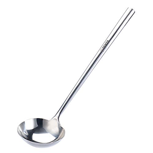 TENTA Kitchen Professional Large Stainless Steel Serving Ladle Spoon - Gravy Ladle Soup Spoon for School Canteen,Hotel Kitchen,Restaurant (3.86"x17") von TENTA KITCHEN