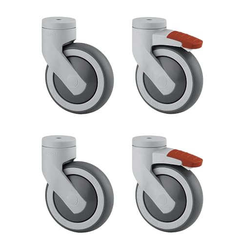 TENTE | Kunststoffrolle | Set-Angebot | 2 Lenkrollen mit Doppelstopp und 2 Lenkrollen | Rückenloch | Rad-Ø x Breite 125 x 32 mm TENTE | Kunststoffrolle | Set-Angebot | 2 Lenkrollen mit Doppelstopp und 2 Lenkrollen | Rückenloch | Rad-Ø x Breite 125 x 32 mm von TENTE