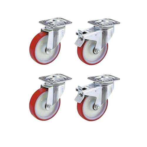 TENTE | Set aus Polyurethan-Reifen auf Polyamid-Felge | 2 Lenkrollen | 2 Lenkrollen mit Doppelstopp | Rad-Ø x Breite 125 x 32 mm TENTE | Set aus Polyurethan-Reifen auf Polyamid-Felge | 2 Lenkrollen | 2 Lenkrollen mit Doppelstopp | Rad-Ø x Breite 125 x 32 mm von TENTE