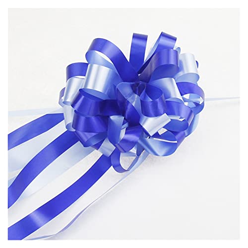 Riesenschleife,Geschenkschleife Groß 10 Teile/los Hochzeitsauto Dekoration Große Pansy Kugelförmige Band Bögen Hochzeit Florist liefert Pull Bugbänder Blume(Blue White) von TENVORA