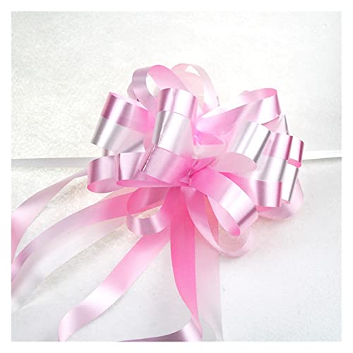 Riesenschleife,Geschenkschleife Groß 10 Teile/los Hochzeitsauto Dekoration Große Pansy Kugelförmige Band Bögen Hochzeit Florist liefert Pull Bugbänder Blume(Light pink) von TENVORA