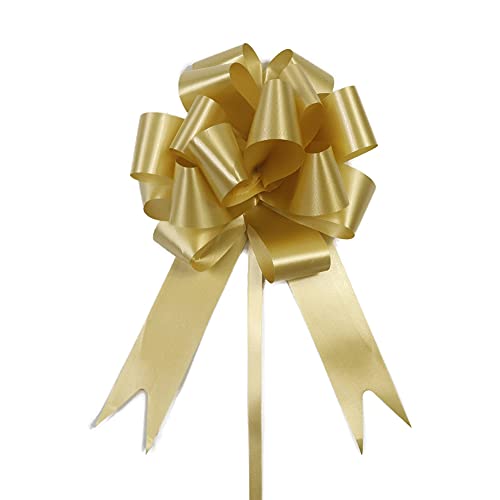 TENVORA Riesenschleife,Geschenkschleife Groß 10 stücke Hochzeit Pull Bogen bräuber Blume Auto Geschenke wrap Packing geburtstagsveranstaltungen Party liefert Valentines(Gold) von TENVORA