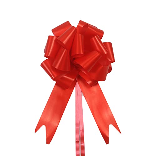 TENVORA Riesenschleife,Geschenkschleife Groß 10 stücke Hochzeit Pull Bogen bräuber Blume Auto Geschenke wrap Packing geburtstagsveranstaltungen Party liefert Valentines(Red) von TENVORA