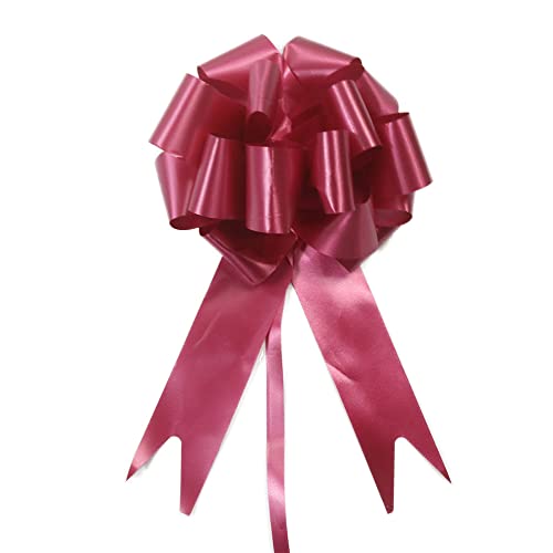 TENVORA Riesenschleife,Geschenkschleife Groß 10 stücke Hochzeit Pull Bogen bräuber Blume Auto Geschenke wrap Packing geburtstagsveranstaltungen Party liefert Valentines(Wine red) von TENVORA