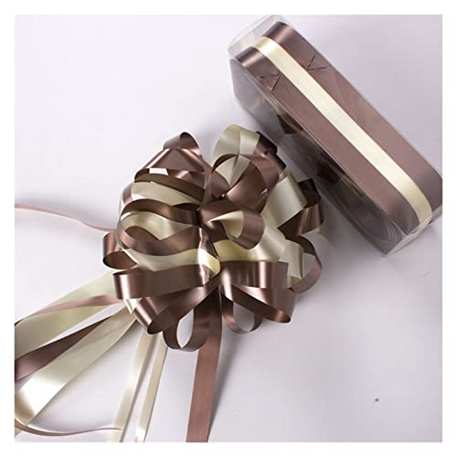 TENVORA Riesenschleife,Geschenkschleife Groß 10 stücke ziehen bogenbänder for Blume Wrapper Geschenk verpackung romantische Hochzeit Geburtstag Party dekor Hause Auto liefert(Brown) von TENVORA