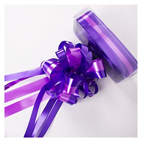 TENVORA Riesenschleife,Geschenkschleife Groß 10 stücke ziehen bogenbänder for Blume Wrapper Geschenk verpackung romantische Hochzeit Geburtstag Party dekor Hause Auto liefert(Dark Purple) von TENVORA