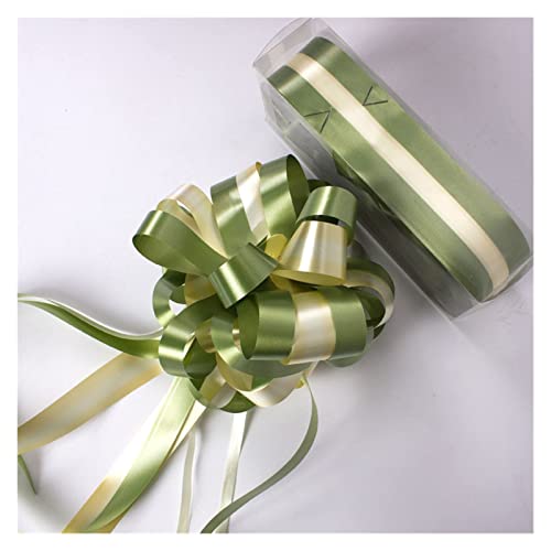 TENVORA Riesenschleife,Geschenkschleife Groß 10 stücke ziehen bogenbänder for Blume Wrapper Geschenk verpackung romantische Hochzeit Geburtstag Party dekor Hause Auto liefert(Green) von TENVORA