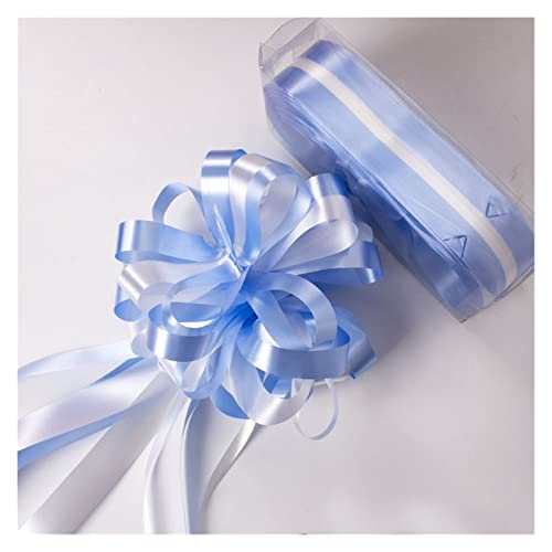 TENVORA Riesenschleife,Geschenkschleife Groß 10 stücke ziehen bogenbänder for Blume Wrapper Geschenk verpackung romantische Hochzeit Geburtstag Party dekor Hause Auto liefert(Pink Blue) von TENVORA