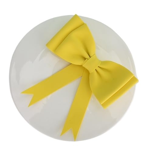 TENVORA Riesenschleife,Geschenkschleife Groß 2 Stücke Große Bunte Bowknot Kuchen Dekorationen for Geburtstag DIY Party Hochzeit Dessert Decor(Yellow) von TENVORA