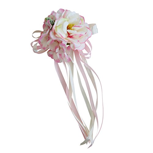 TENVORA Riesenschleife,Geschenkschleife Groß 2 stücke Band Bögen Hochzeitsauto Blume for Rückspiegel & Türgriffe Dekor Hochzeitsfeier Favor Geschenkverpackungen(Pink) von TENVORA