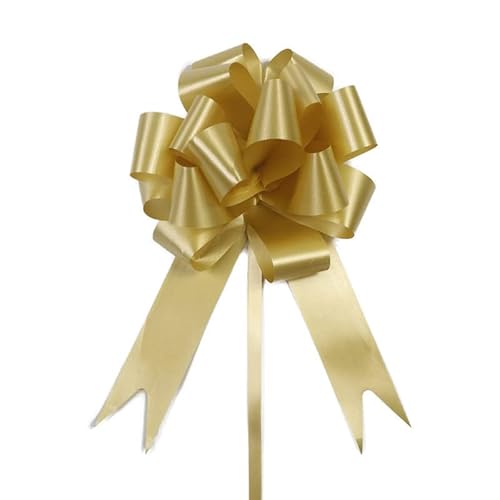 TENVORA Riesenschleife,Geschenkschleife Groß 30 stücke Pull Bögen Bänder Geburtstagsveranstaltungen Party DIY. Geschenkverpackung Hochzeitsauto Dekoration Weihnachtsbögen Blume Wrap(Gold) von TENVORA