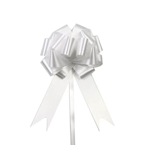 TENVORA Riesenschleife,Geschenkschleife Groß 30 stücke Pull Bögen Bänder Geburtstagsveranstaltungen Party DIY. Geschenkverpackung Hochzeitsauto Dekoration Weihnachtsbögen Blume Wrap(White) von TENVORA