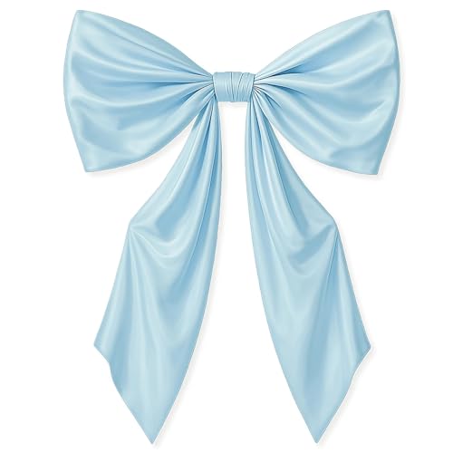 TENVORA Riesenschleife,Geschenkschleife Groß 43 X 24 Zoll Große Schleife, Motto-Partydekoration, Riesige Blaue, Satinband, Enthält Filz, Wanddekoration von TENVORA