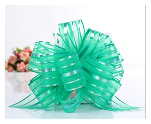 TENVORA Riesenschleife,Geschenkschleife Groß 50 stücke Große größe Pull Bogen hochzeitsauto Dekoration Ehe Room Weihnachten Deco Geschenk einverpackungsbänder(Green) von TENVORA