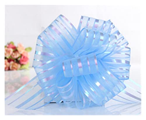TENVORA Riesenschleife,Geschenkschleife Groß 50 stücke Große größe Pull Bogen hochzeitsauto Dekoration Ehe Room Weihnachten Deco Geschenk einverpackungsbänder(Light Blue) von TENVORA