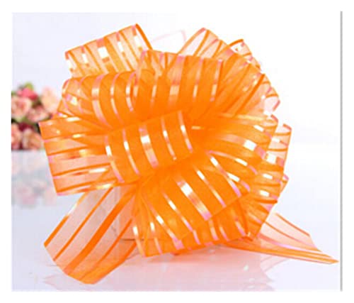 TENVORA Riesenschleife,Geschenkschleife Groß 50 stücke Große größe Pull Bogen hochzeitsauto Dekoration Ehe Room Weihnachten Deco Geschenk einverpackungsbänder(Orange) von TENVORA