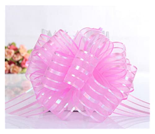 TENVORA Riesenschleife,Geschenkschleife Groß 50 stücke Große größe Pull Bogen hochzeitsauto Dekoration Ehe Room Weihnachten Deco Geschenk einverpackungsbänder(Pink) von TENVORA