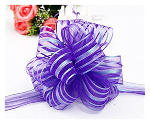 TENVORA Riesenschleife,Geschenkschleife Groß 50 stücke Große größe Pull Bogen hochzeitsauto Dekoration Ehe Room Weihnachten Deco Geschenk einverpackungsbänder(Purple) von TENVORA