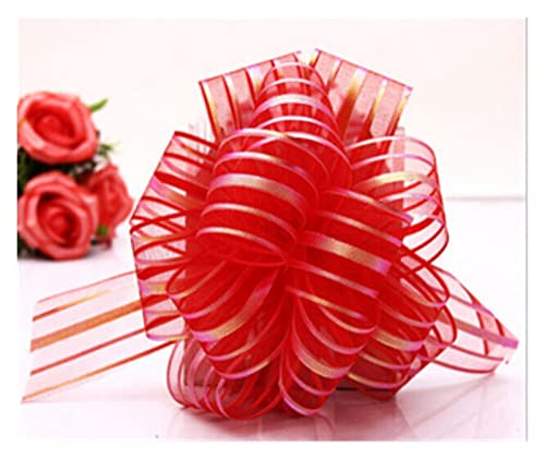 TENVORA Riesenschleife,Geschenkschleife Groß 50 stücke Große größe Pull Bogen hochzeitsauto Dekoration Ehe Room Weihnachten Deco Geschenk einverpackungsbänder(Red) von TENVORA