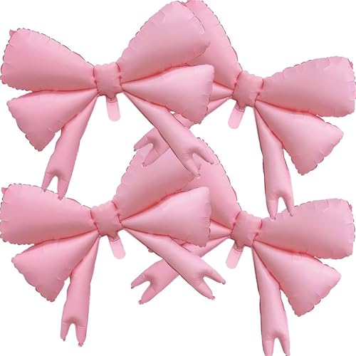 TENVORA Riesenschleife,Geschenkschleife Groß 6Pcs Große Bogen Ballon Matte Rosa Ballons Geburtstag Dekoration Hochzeit Party Hintergrund Liefert(A) von TENVORA