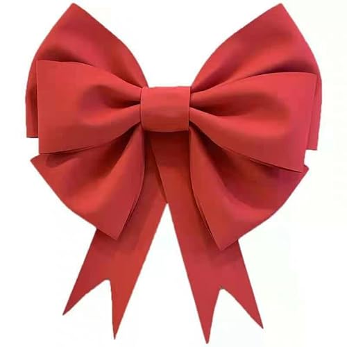TENVORA Riesenschleife,Geschenkschleife Groß Große Bogen Dekorative Riesige Bug Shop Türdekoration Auto Hochzeit Party Feste Gelegenheit Dekoration Weihnachten(Red,75x115cm) von TENVORA