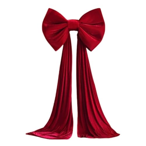 TENVORA Riesenschleife,Geschenkschleife Groß Übergroße Rote Plüschschleifen, Dekoration for Hochzeiten Und Partys, Kulisse, Weihnachtsbaum, Wanddekoration, Ornamentband(B) von TENVORA