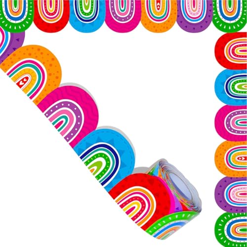 10 m bunte Bordüre, Pinnwand-Bordüren, dekorativer Aufkleber für Klassenzimmer-Dekorationen, bunt, schöne Notiz 10 m bunte Bordüre, Pinnwand-Bordüren, dekorativer Aufkleber für Klassenzimmer-Dekorationen, bunt, schöne Notiz von TENYELE